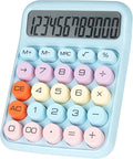 Mechanical Switch Calculator with Big Buttons, Calculators Desktop | 12 Digits, Large LCD Display, Desk Calculator, Cute Blue Calculators for Teachers Students Basic Office (Blue)