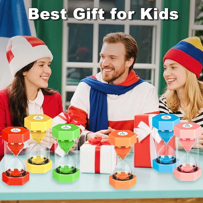Hourglass 45 Minute Sand Timer, Green Plastic Sand Clock 45 Min, Colorful Hour Glass Sandglass for Classroom Gmaes Home Office Decor (Green)
